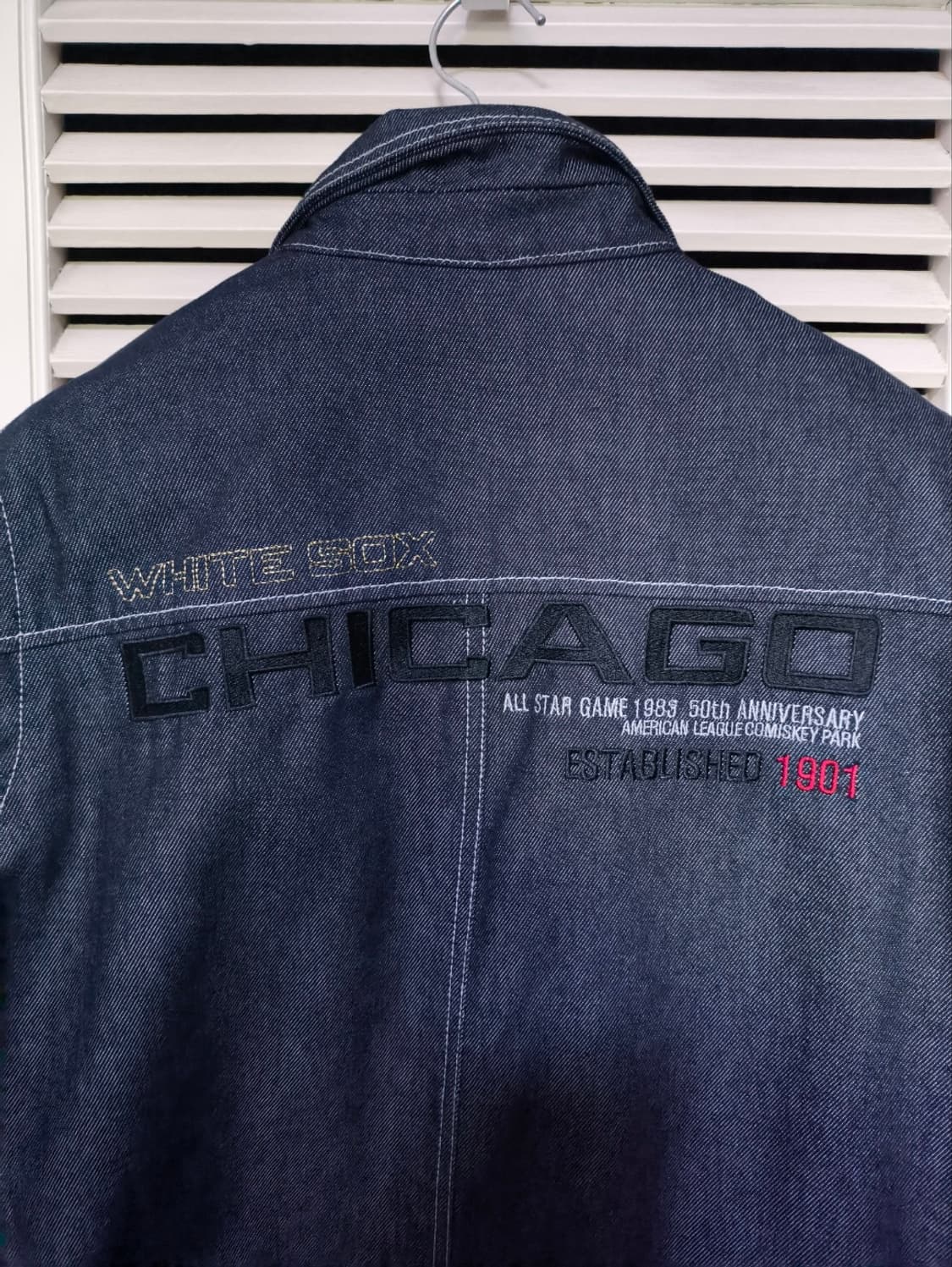 105 00's MLB 엠엘비 시카고 화이트삭스 데님자켓 상품이미지2