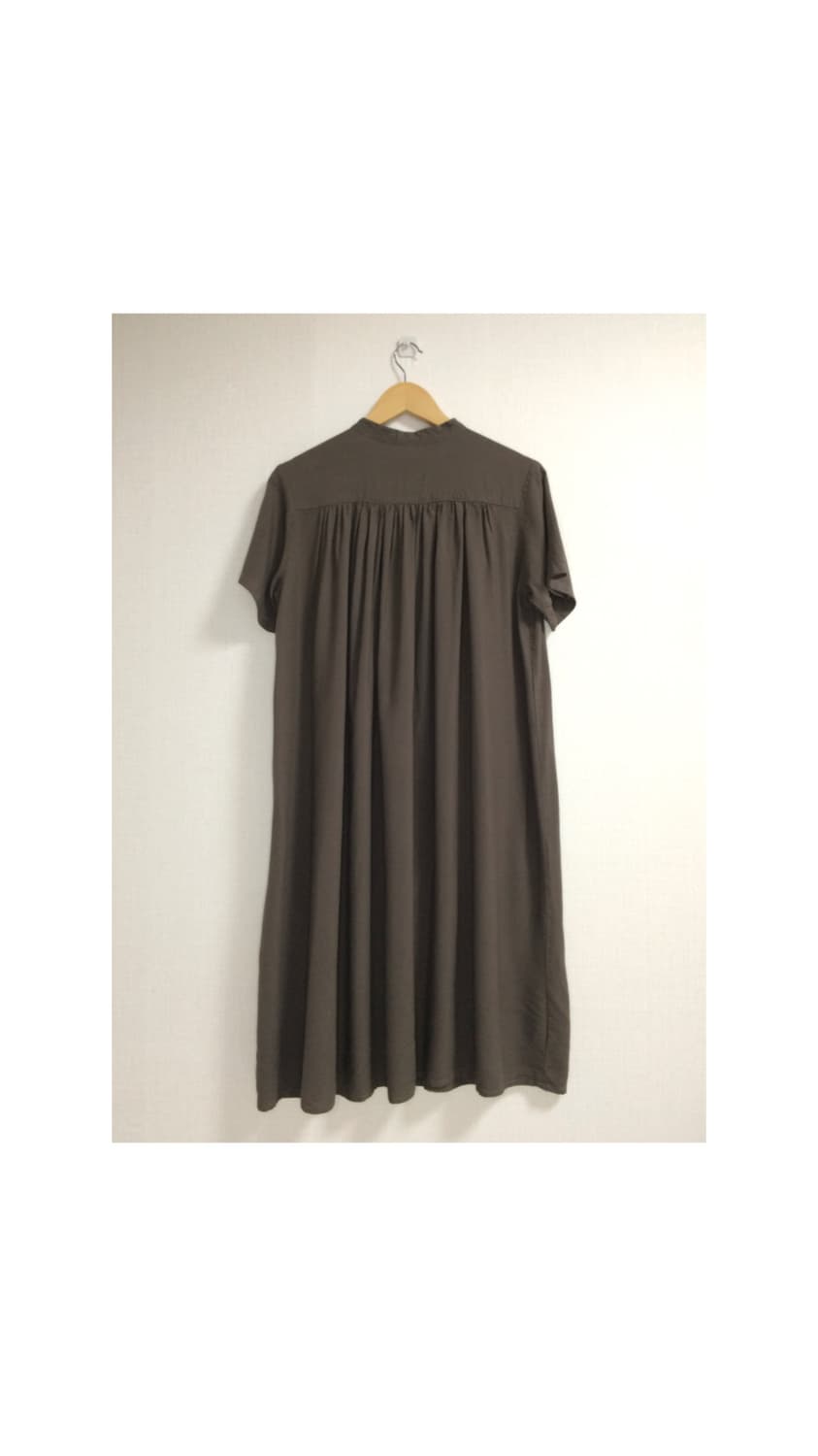 빈티지 차이나 카라 브라운 반팔 원피스 상품이미지4