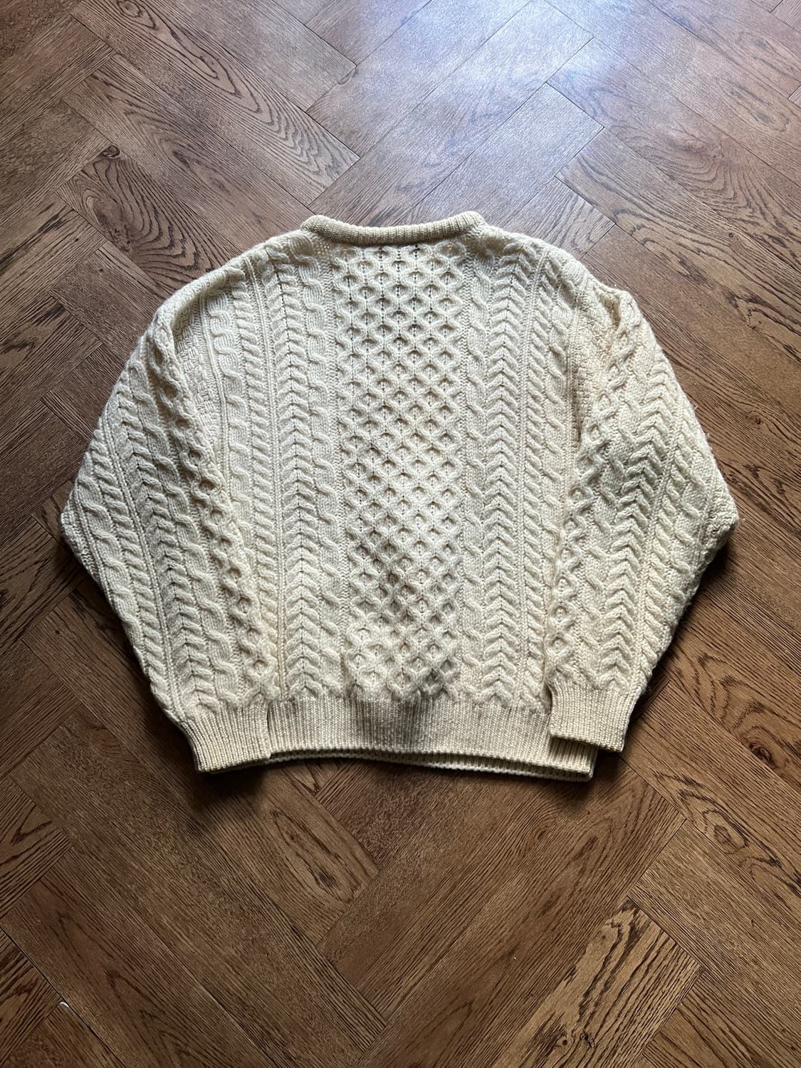 [M]90's 아일랜드제 핸드메이드 아란 피셔맨 스웨터 F5 상품이미지6