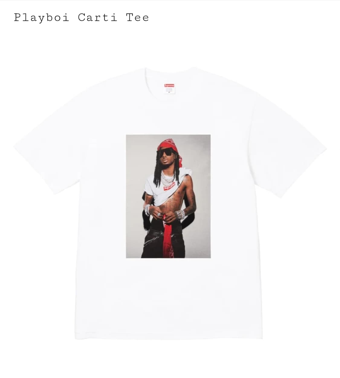 Supreme photo tee playboy carti White  상품이미지1
