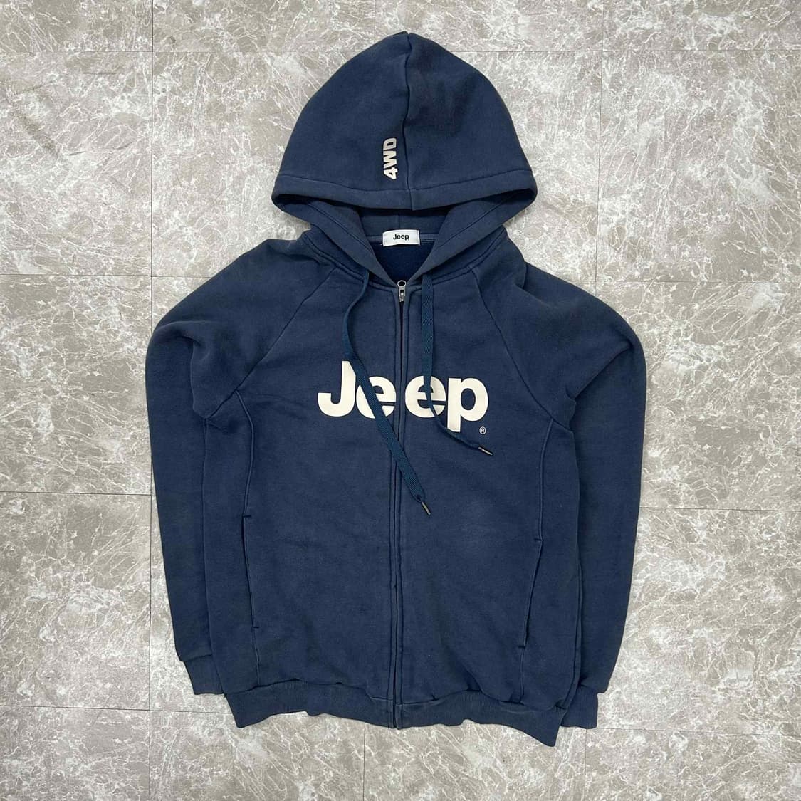 Jeep 지프 네이비  스웻 후드집업 희귀져지(105) 상품이미지2