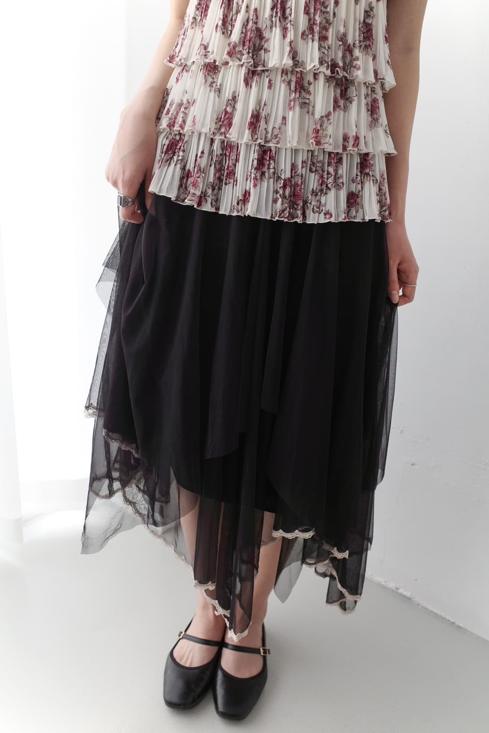 flower pleats sleeveless 상품이미지7