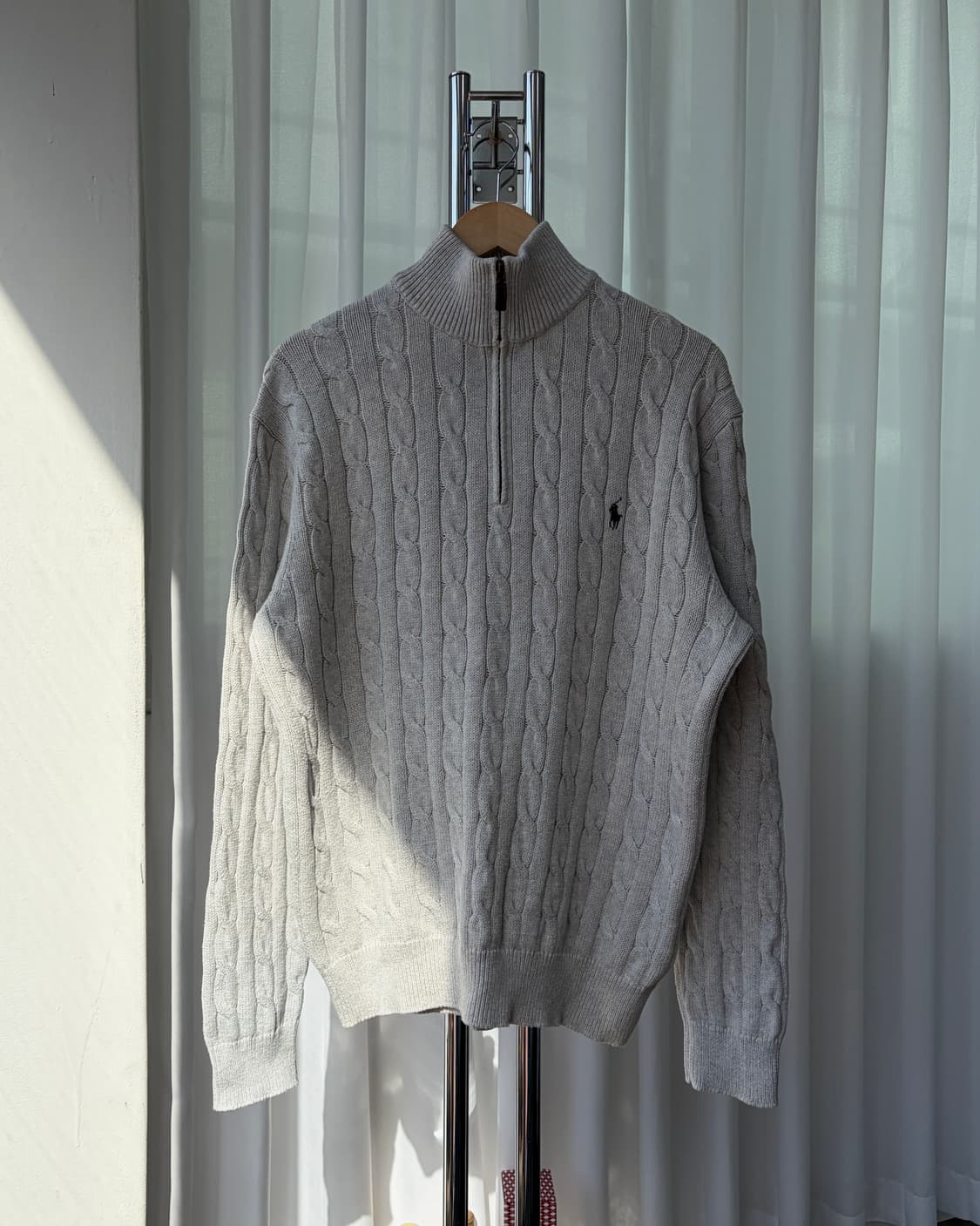[L]폴로 랄프로렌 하이넥 하프집업 케이블 니트 상품이미지3