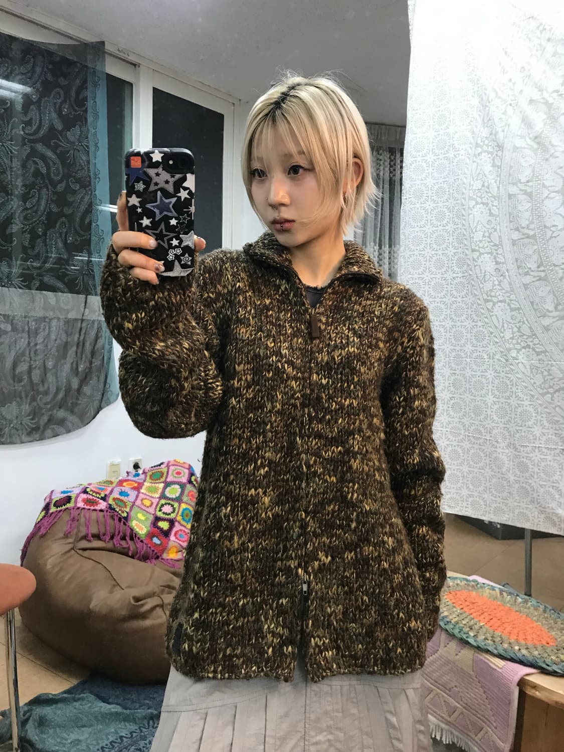 캘빈클라인 투웨이 니트 집업  상품이미지1