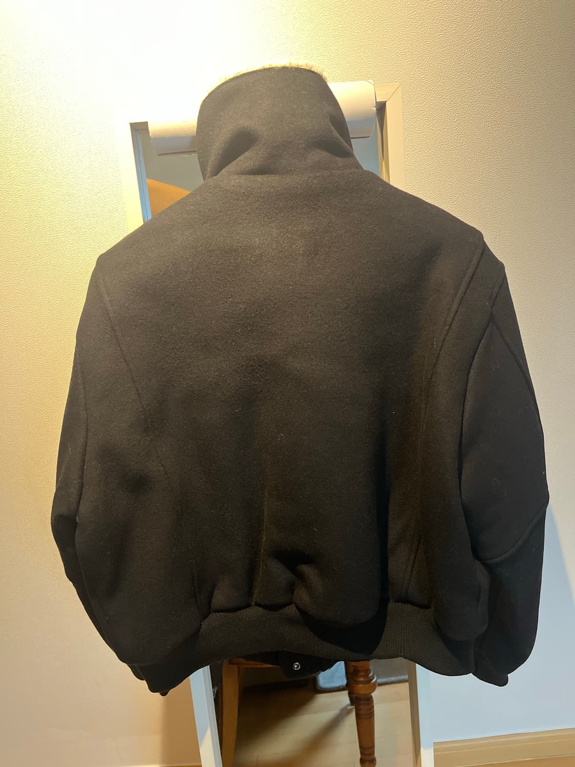 2) 알렌느 하이넥 크롭 울 블루종 새상품 상품이미지4