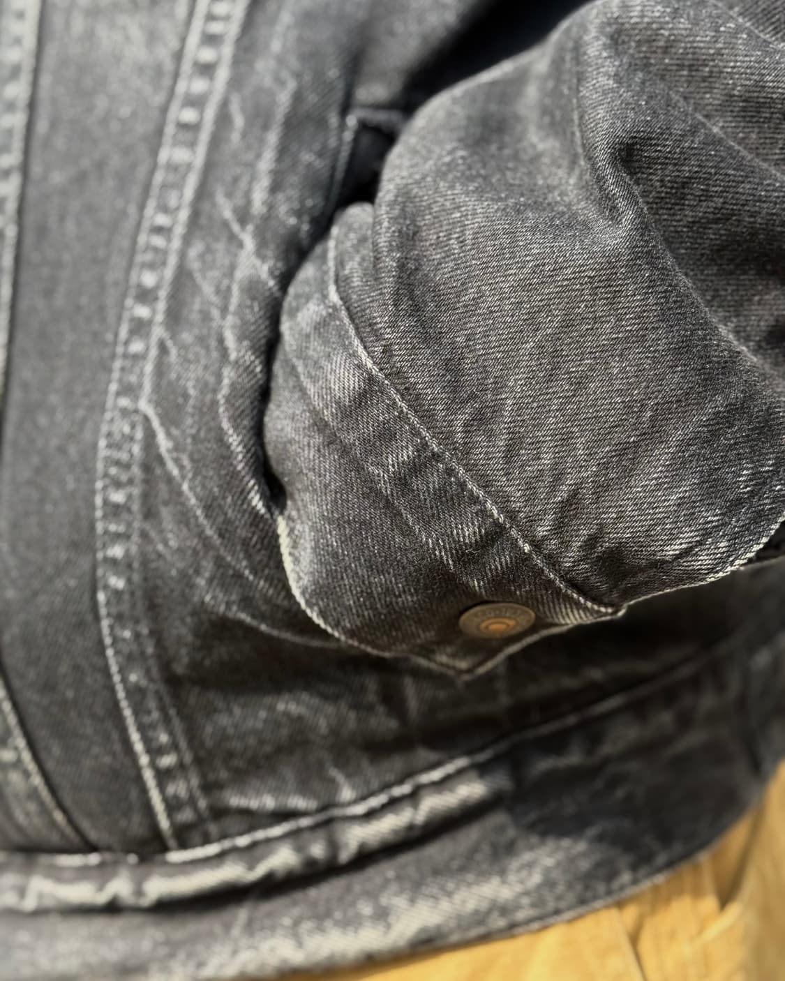 리바이스 프리미엄 타입 3세대 쉐르파 블랙 트러커 자켓 L 상품이미지10