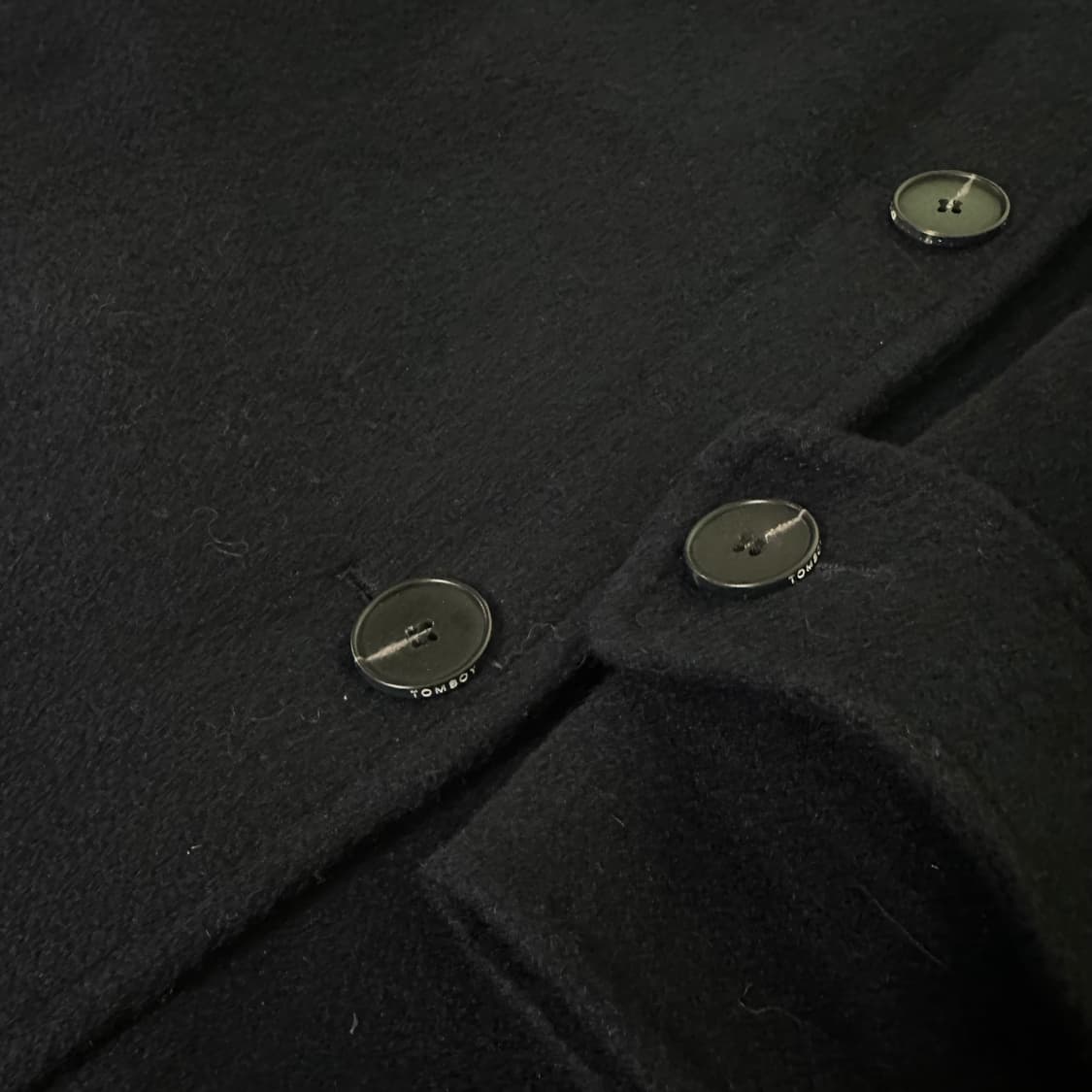 우먼OS 스튜디오톰보이 오버핏 다크네이비 핸드메이드 캐시미어코트 상품이미지3