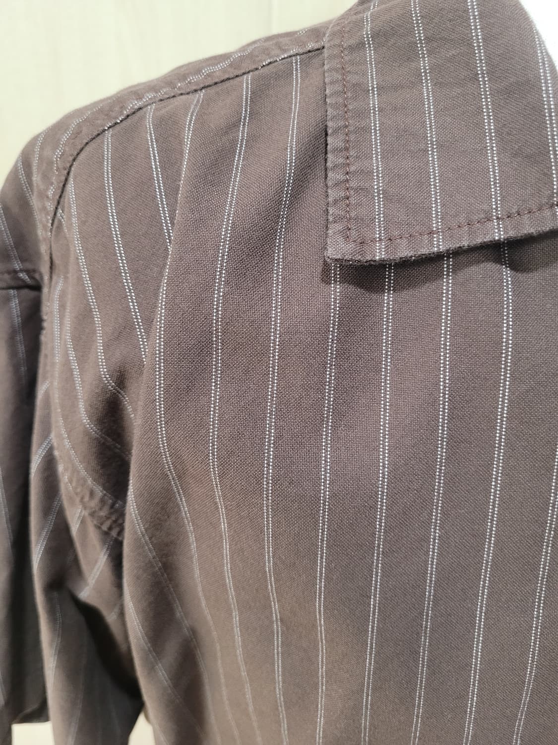 후아유 WHO.A.U 남자 오픈카라 반팔셔츠 XL 브라운 상품이미지4