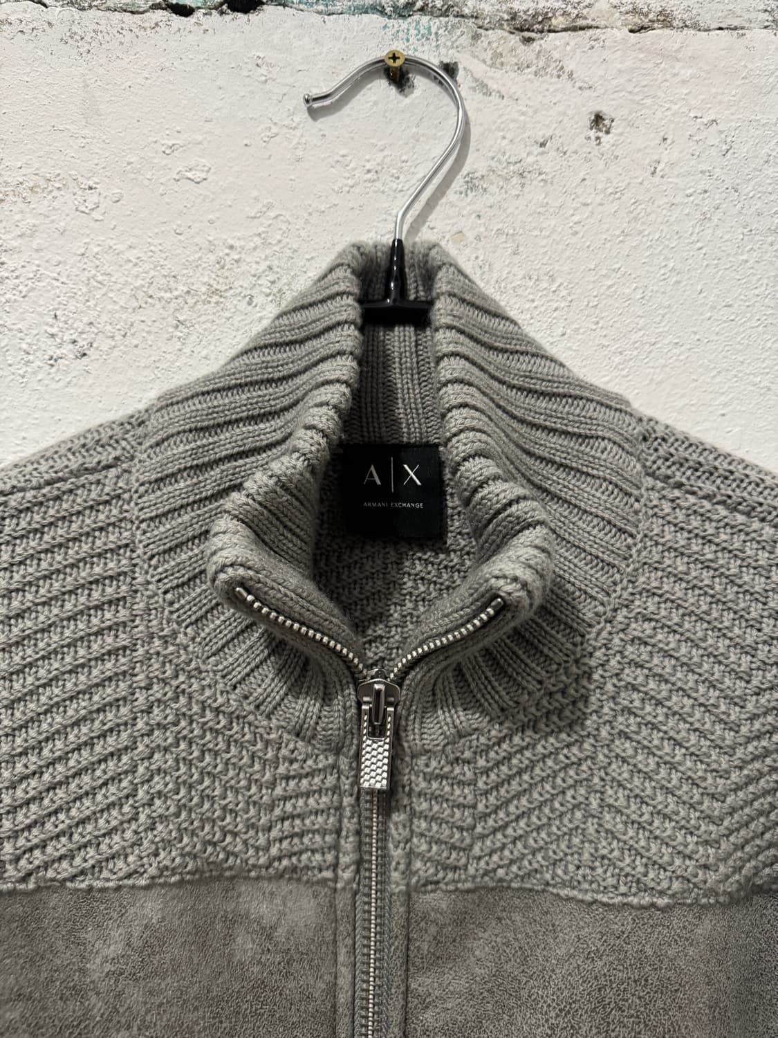 아르마니익스체인지 스웨이드 믹스 니트 자켓 상품이미지2