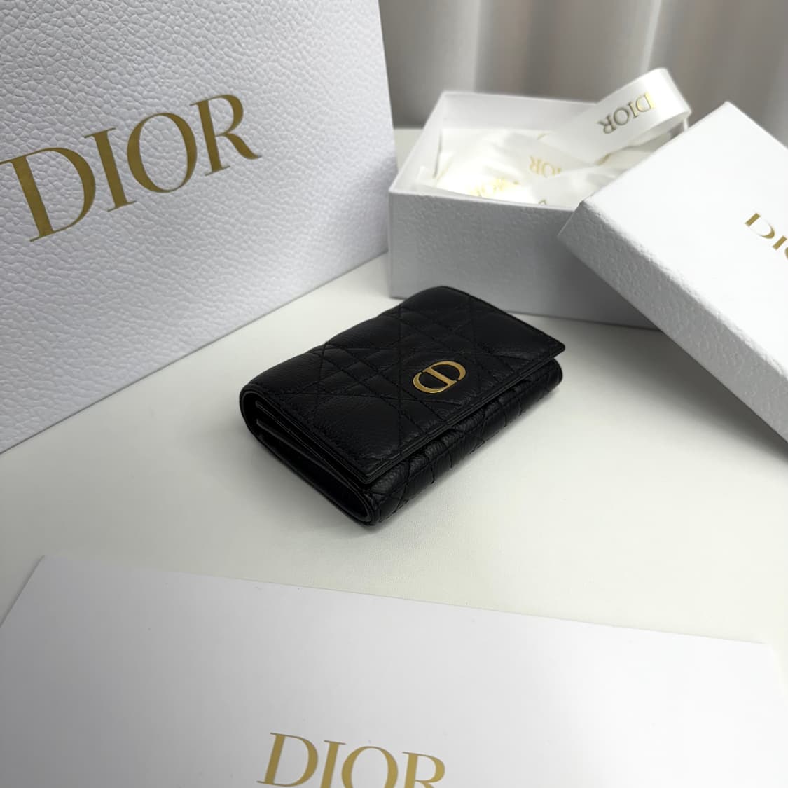 [25년] 디올 카로 글리신 XS 지갑 블랙 상품이미지6