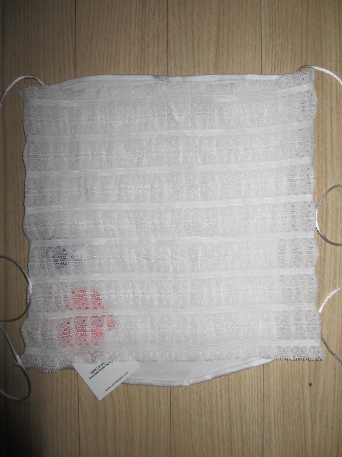 clut studio 화이트 레이스 실크 탱크탑 상품이미지2