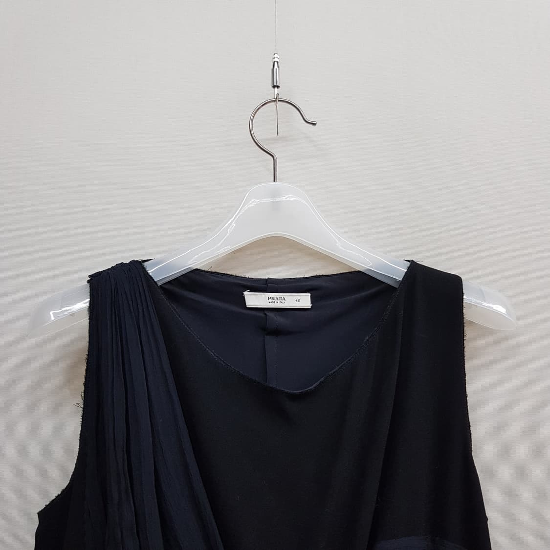 프라다 실크 디테일 슬리브리스 롱 원피스 46사이즈 상품이미지2