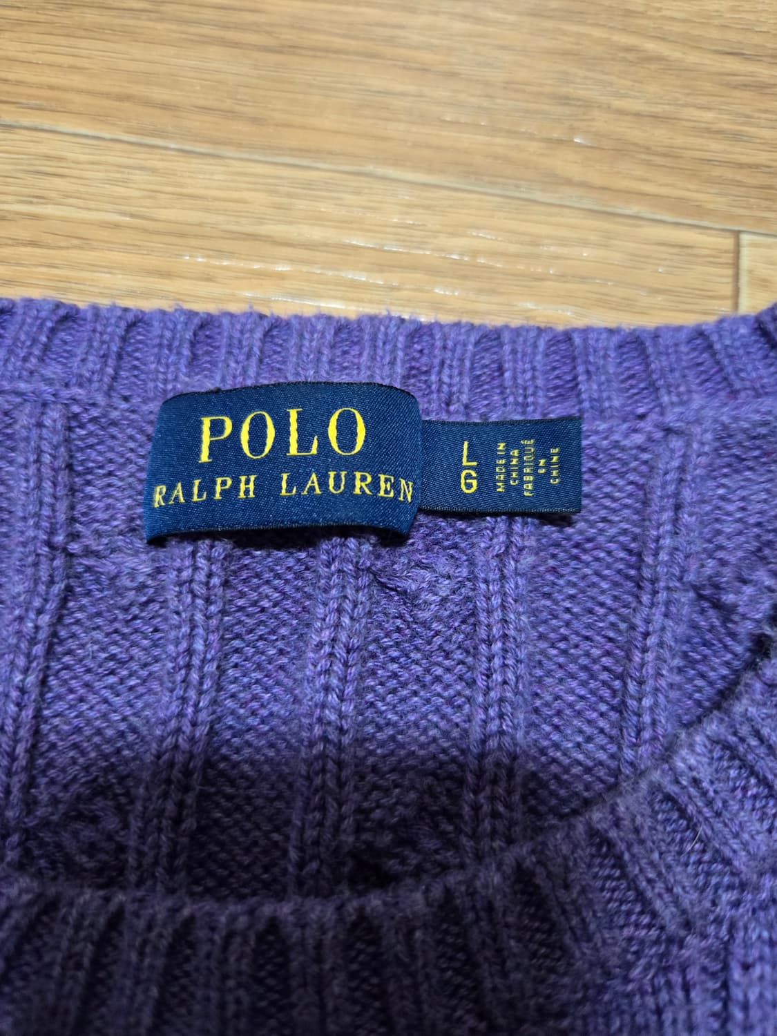 폴로 랄프로렌 여성 케이블 니트(라벤더색상) 상품이미지5