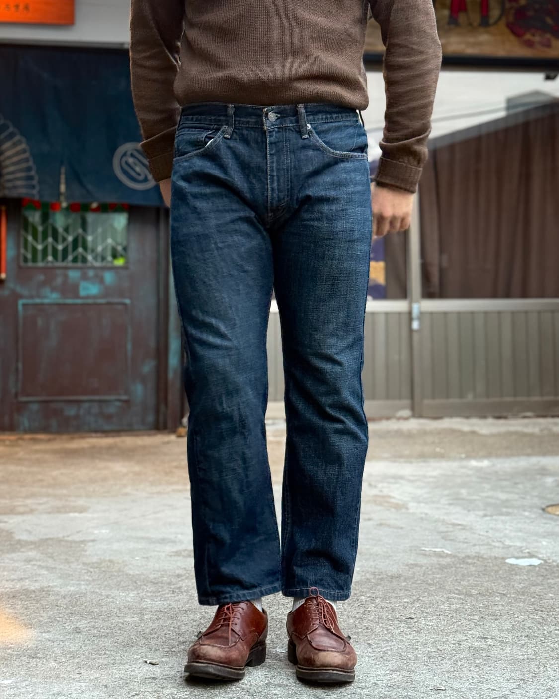 리바이스 505 레귤러핏 데님 팬츠 34 상품이미지8