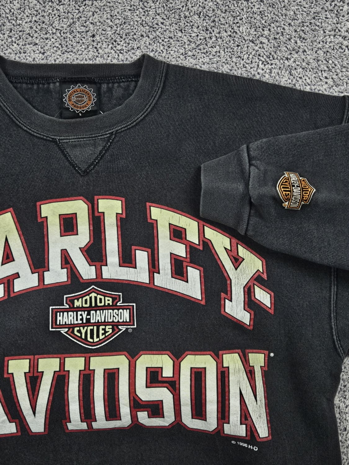 90's 할리데이비슨 페이드프린팅 맨투맨 ( L ) / 10242 상품이미지6