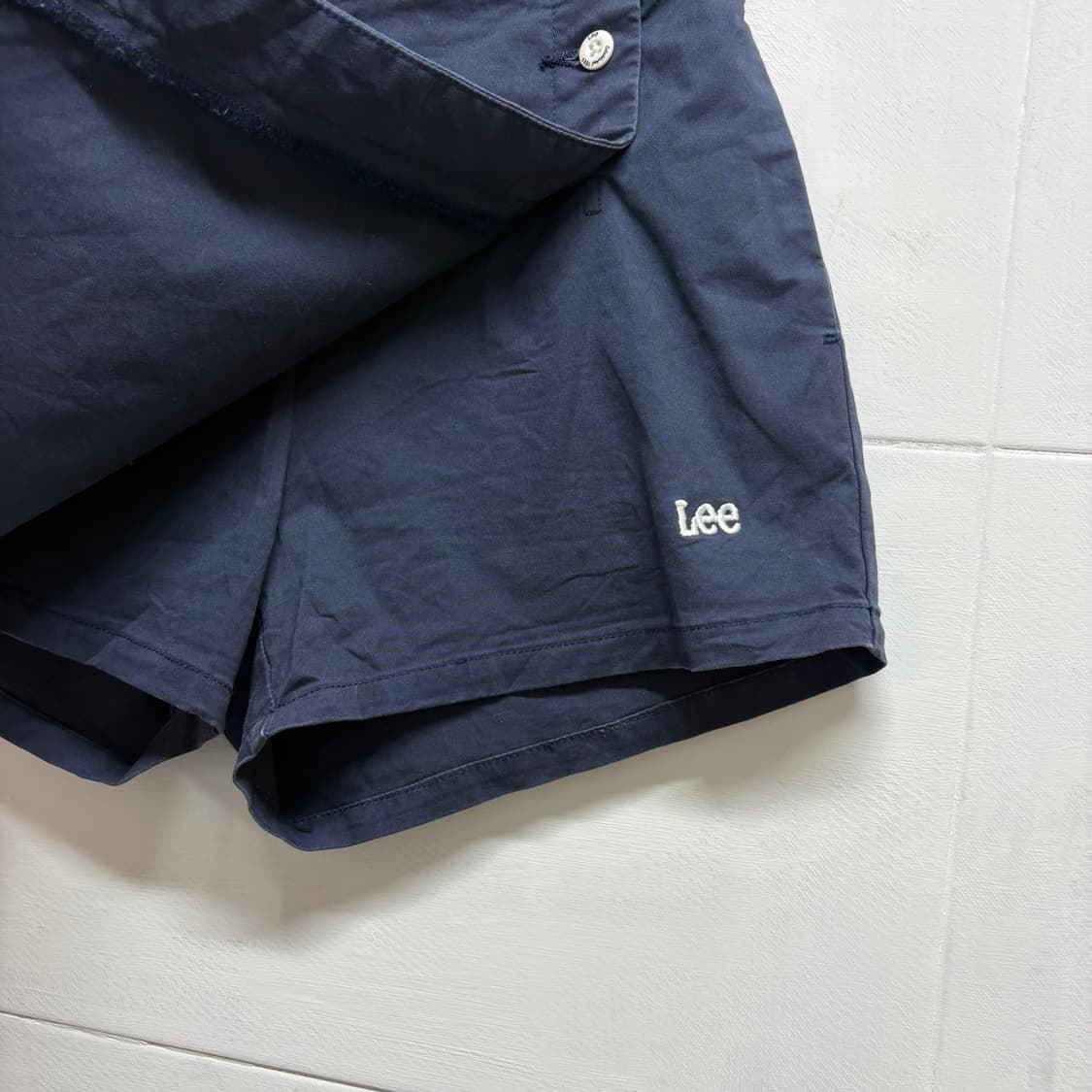 LEE 리 네이비 코튼 밴딩 랩 치마바지 S JPN 상품이미지3