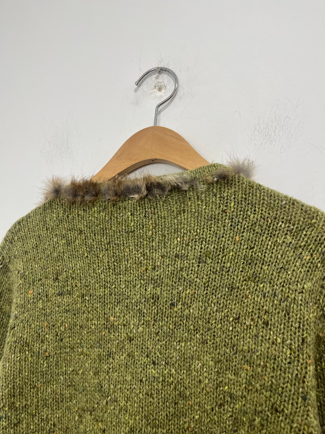 일본 빈티지 모리걸 스티치 퍼 니트 가디건 상품이미지10