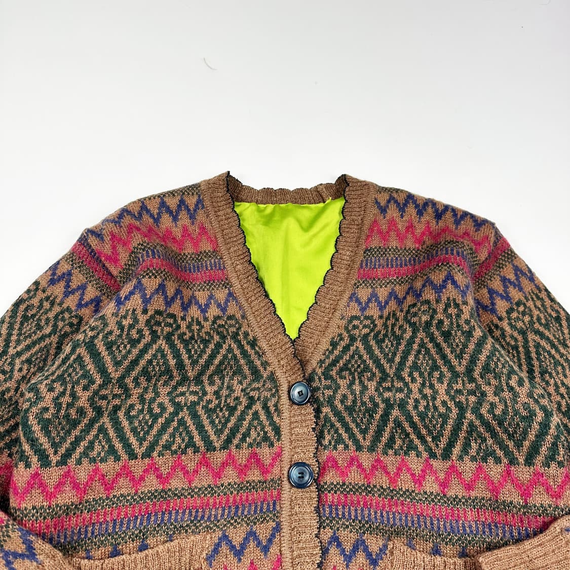 VTG 빈티지 노르딕 패턴 니트 가디건 (L) 상품이미지1