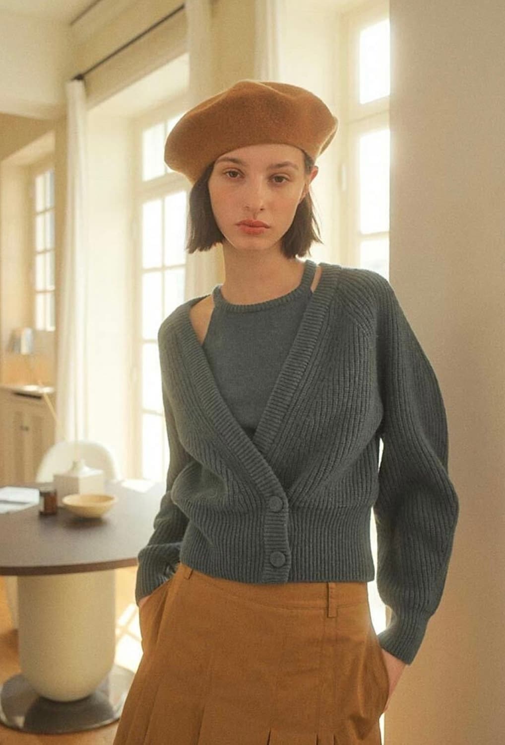 온앤온 홀터넥 랩가디건 세트 상품이미지1