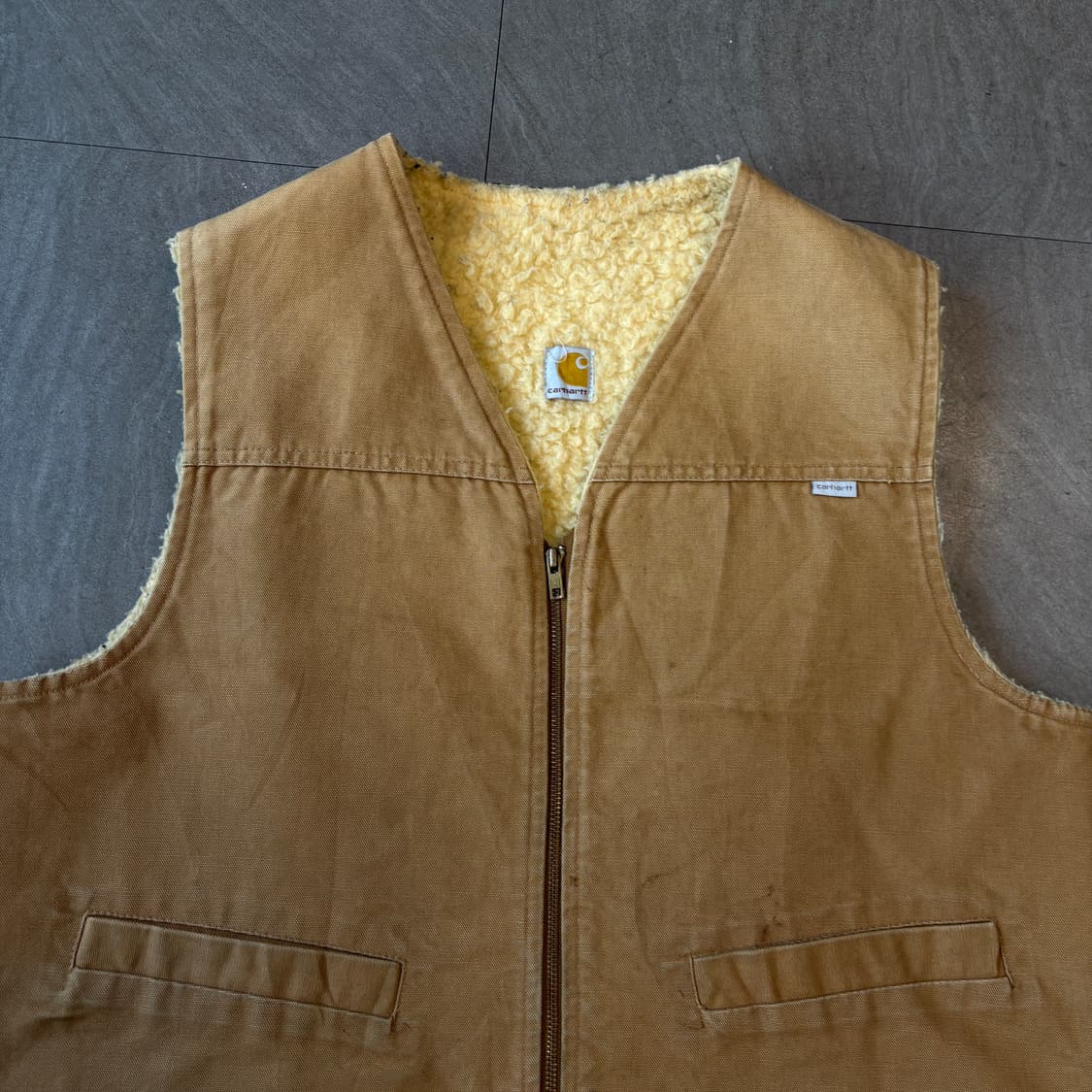 80s 80년대 생산 칼하트 덕 캔버스 조끼 상품이미지3