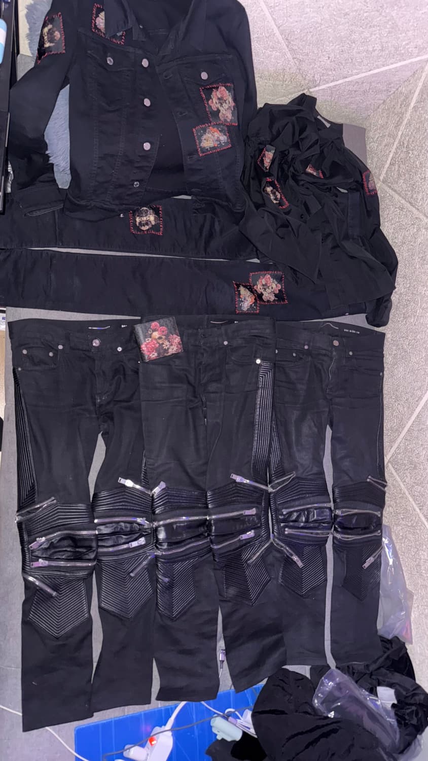 생로랑 레더패널 진 상품이미지1