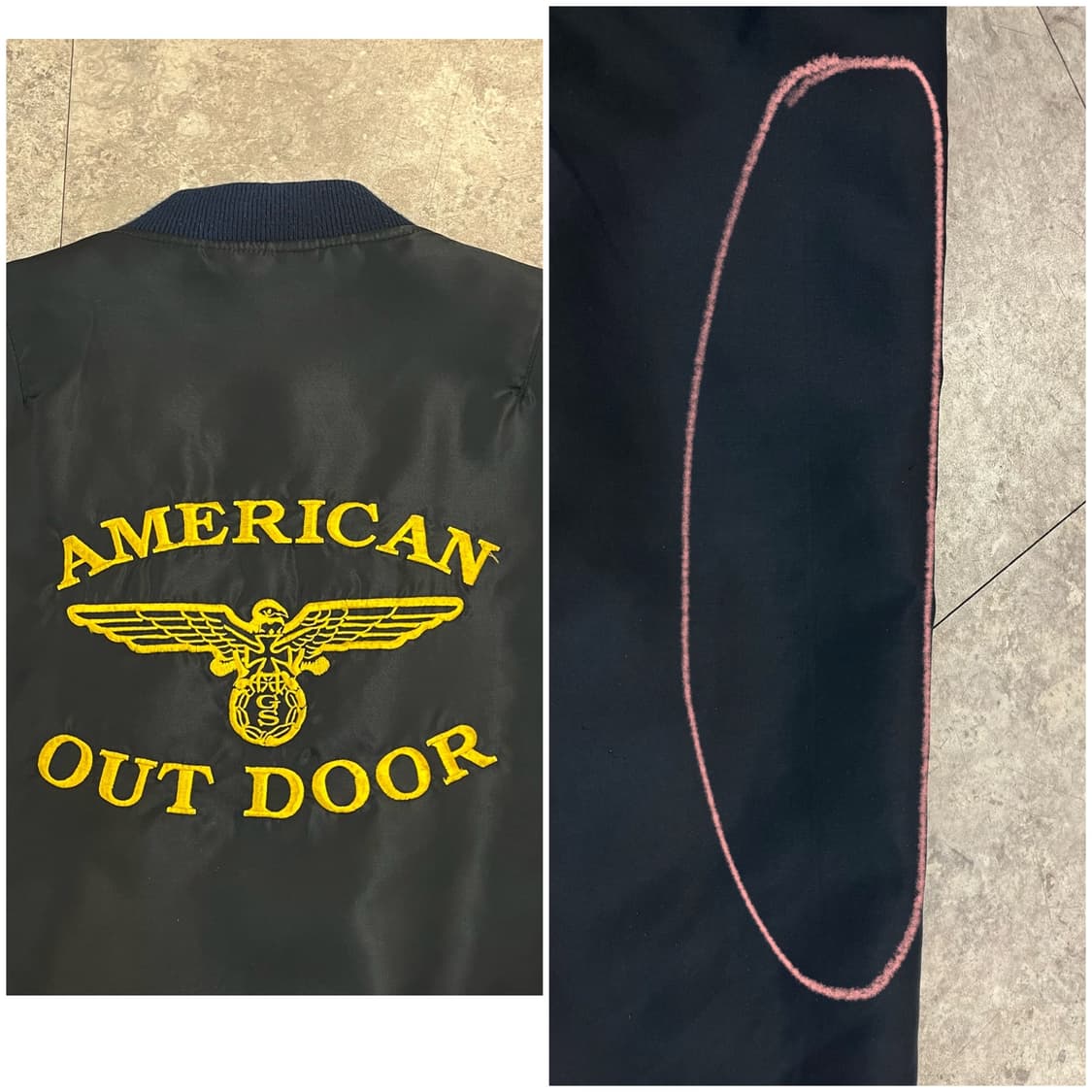 아메리칸 아웃도어 항공점퍼 블랙 XL #csz3640 상품이미지7