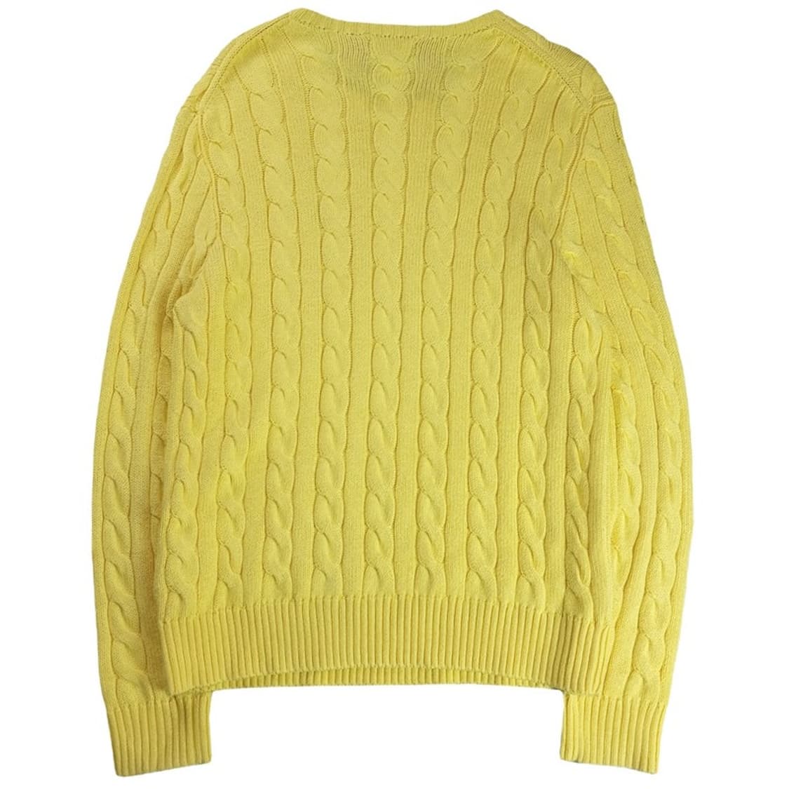 [폴로 랄프로렌] 포니 로고 자수 케이블 꽈배기 니트 레몬 M19919 상품이미지3