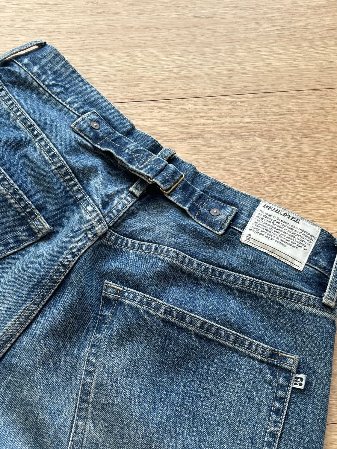 [30] 비헤비어 523L 셀비지 데님 워시드 블루 상품이미지8