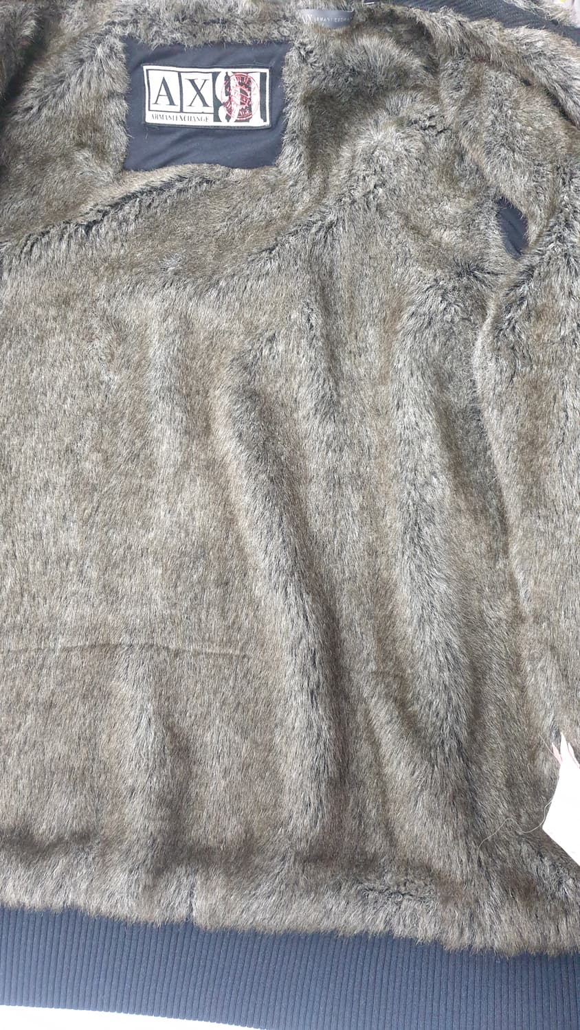 알마니Exchange 후드 퍼 집업 S 네이비 상품이미지5