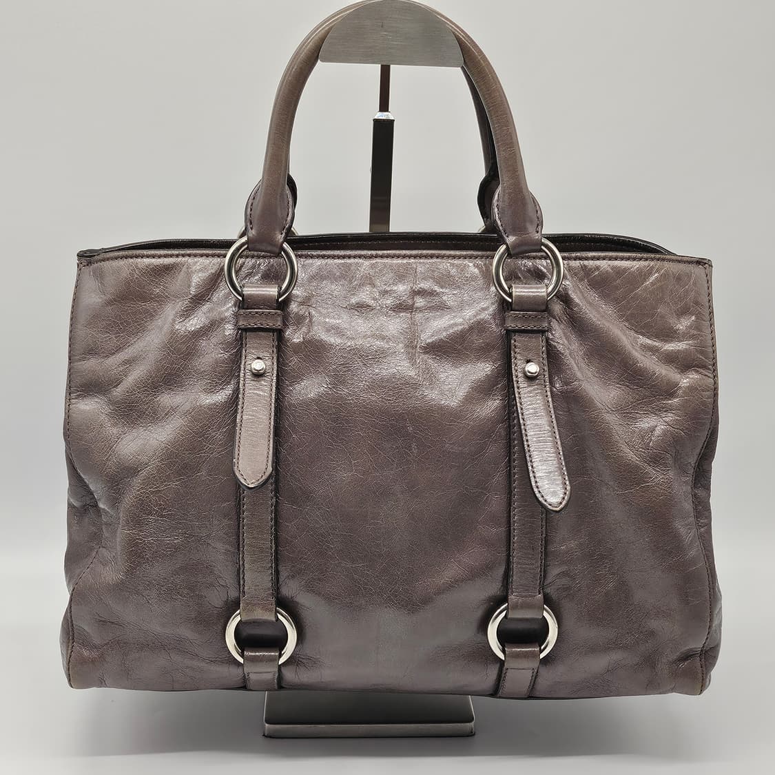 정품 미우미우 비텔로 샤인 투웨이백 (그레이) 상품이미지3