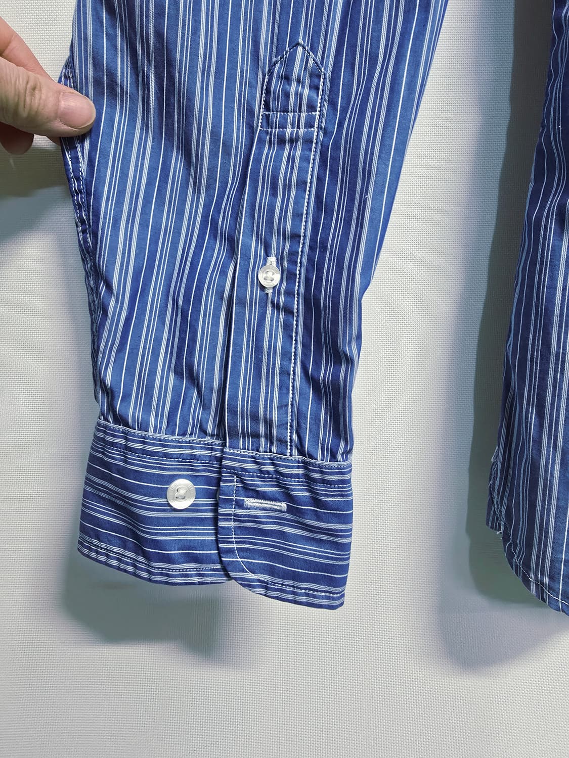 브룩스브라더스 블루 스트라이프 셔츠 남방m 상품이미지4