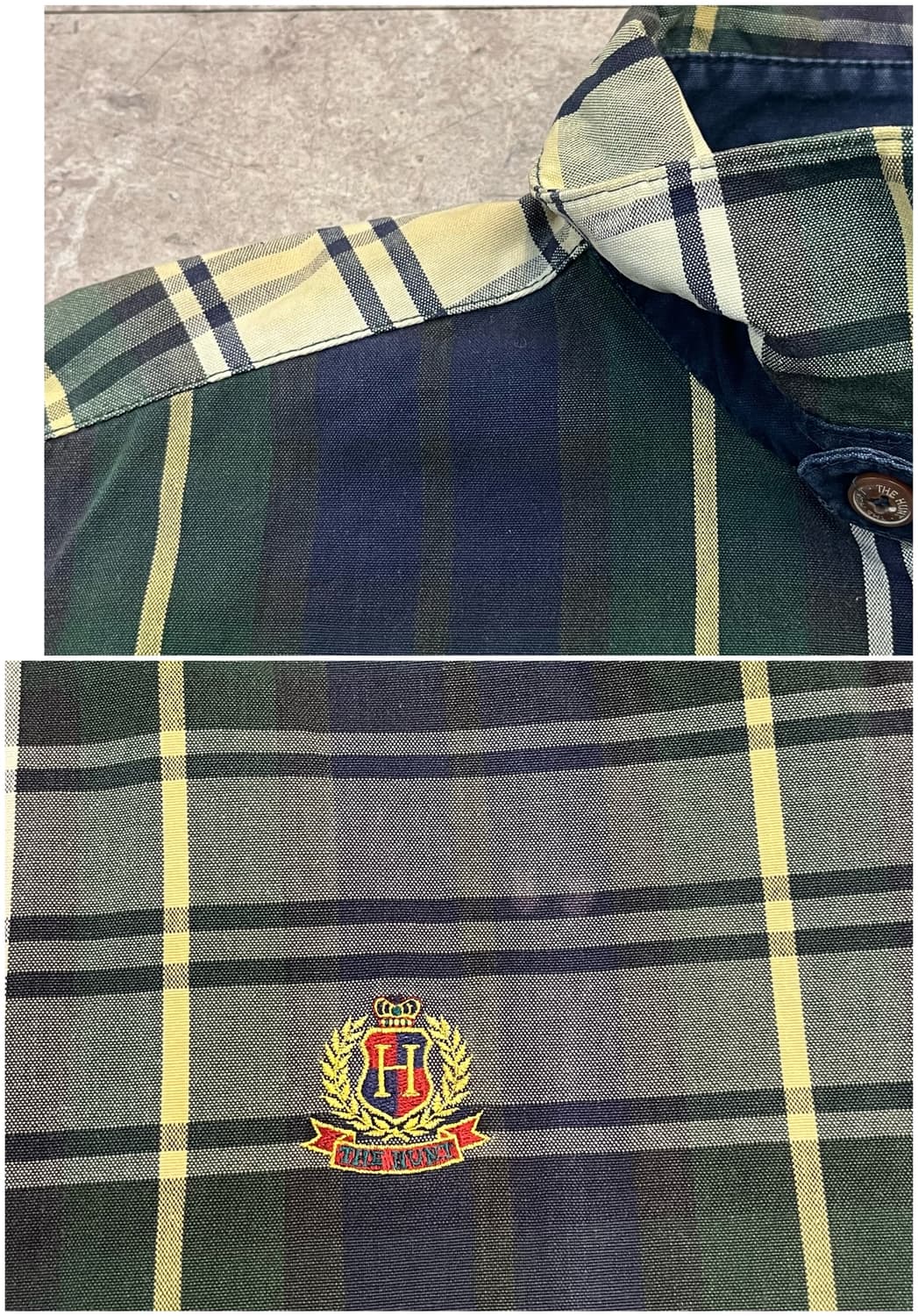 헌트클럽 체크 블루종 자켓 그린 100 #csz2792 상품이미지5