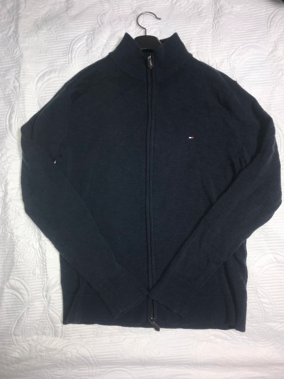 타미힐피거 니트 집업 네이비 남색 상품이미지1
