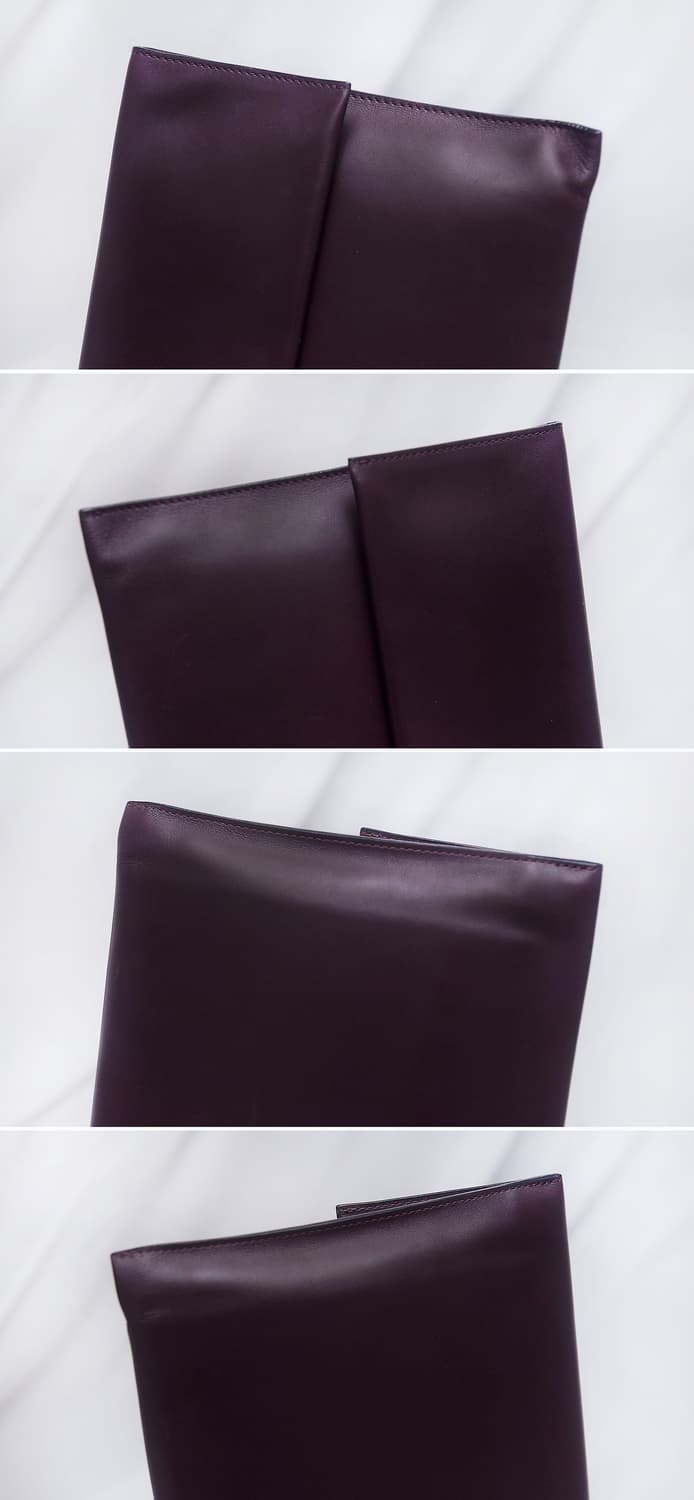 마르니 (MARNI) 버건디 나파레더 카프스킨 플랩 클러치백 상품이미지5