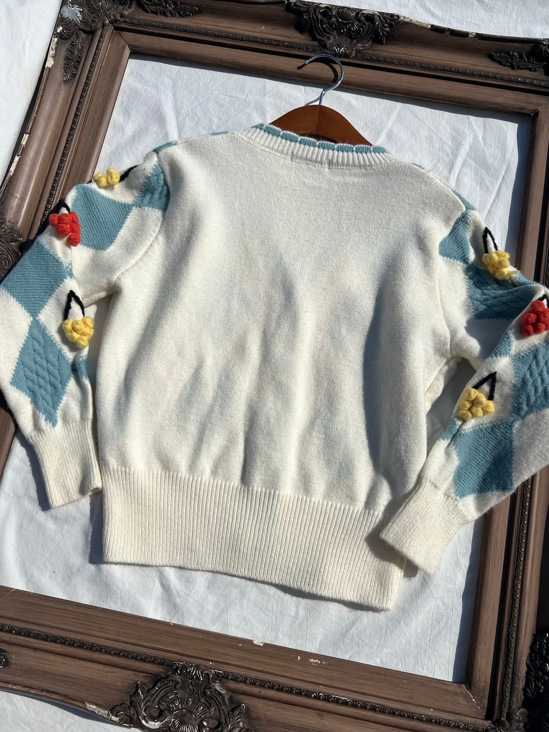 과일 아가일 패턴 가디건 상품이미지5