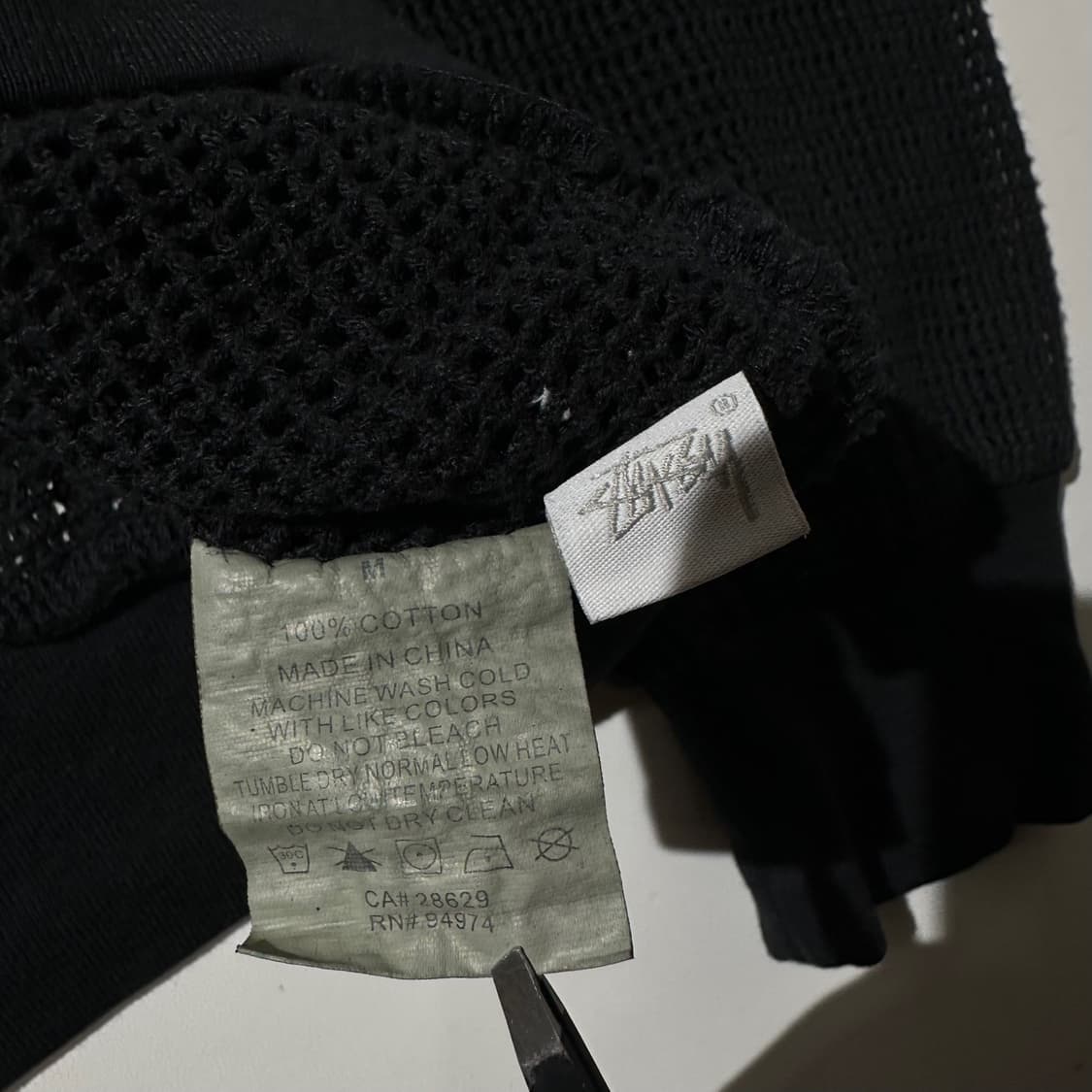 스투시 코튼 메쉬 롱슬리브 크루넥 블랙 상품이미지7