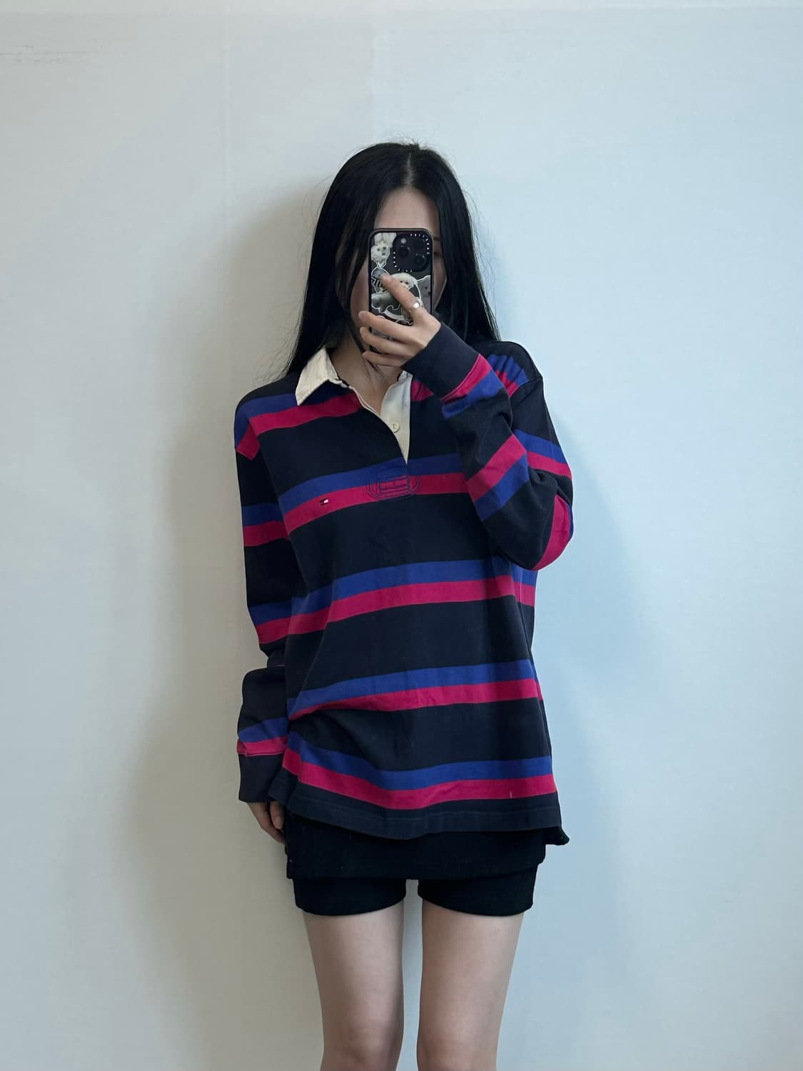 타미힐피거 자수로고 단가라 럭비 카라 티셔츠 상품이미지1
