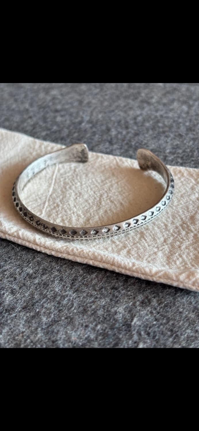 실버 오픈 뱅글 빈티지 팔찌 (새상품 / 25.5g) 상품이미지1