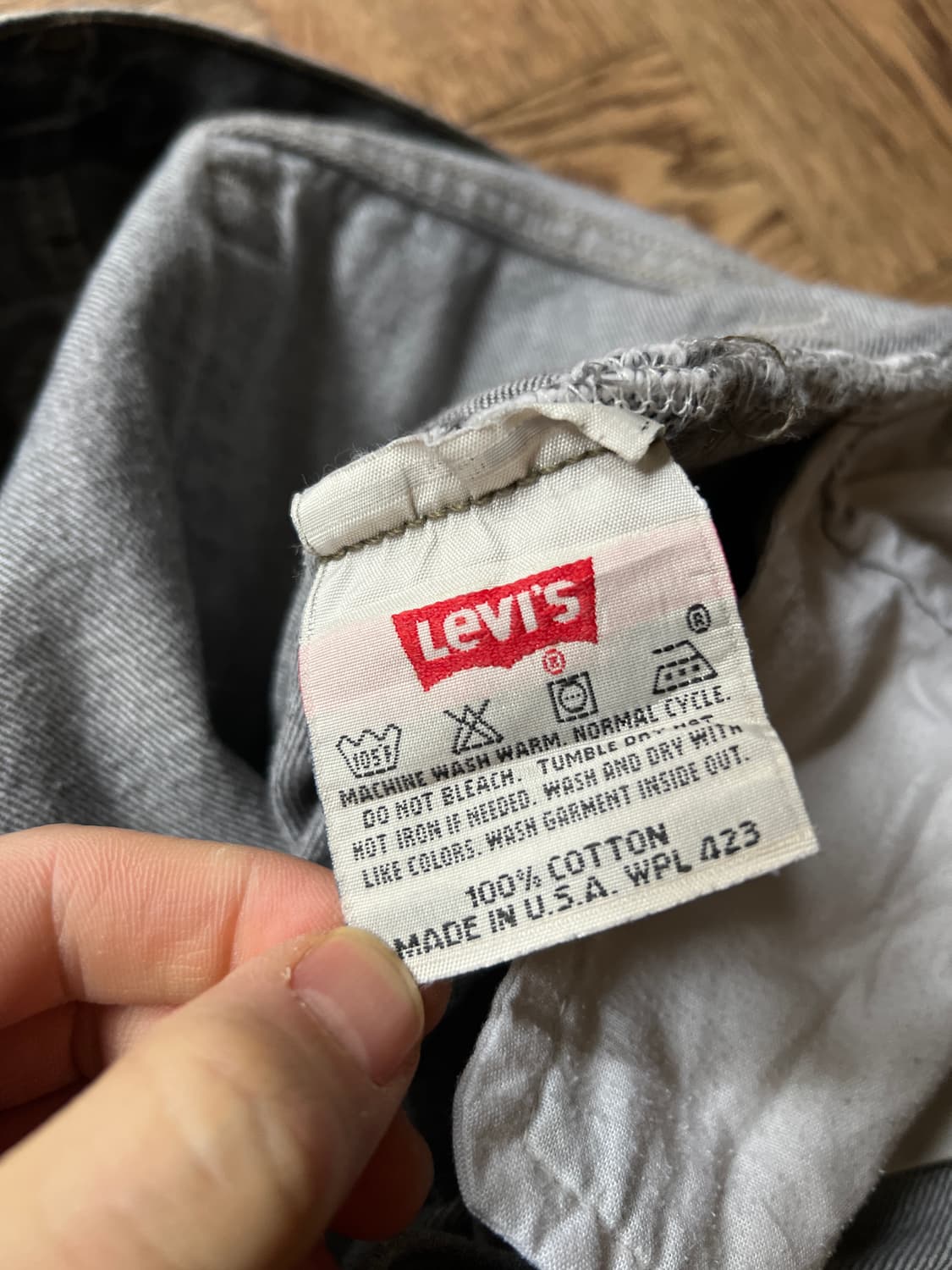 [36]90's 리바이스 501 USA Made 흑청 데님 팬츠 S18 상품이미지5