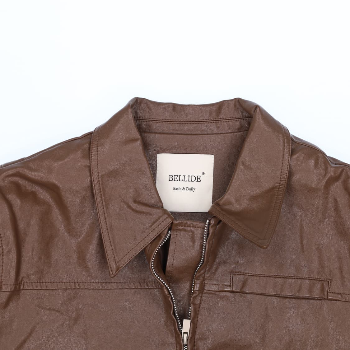 [실측확인] 베이델리 여성 크롭 레더자켓 0120J 상품이미지3