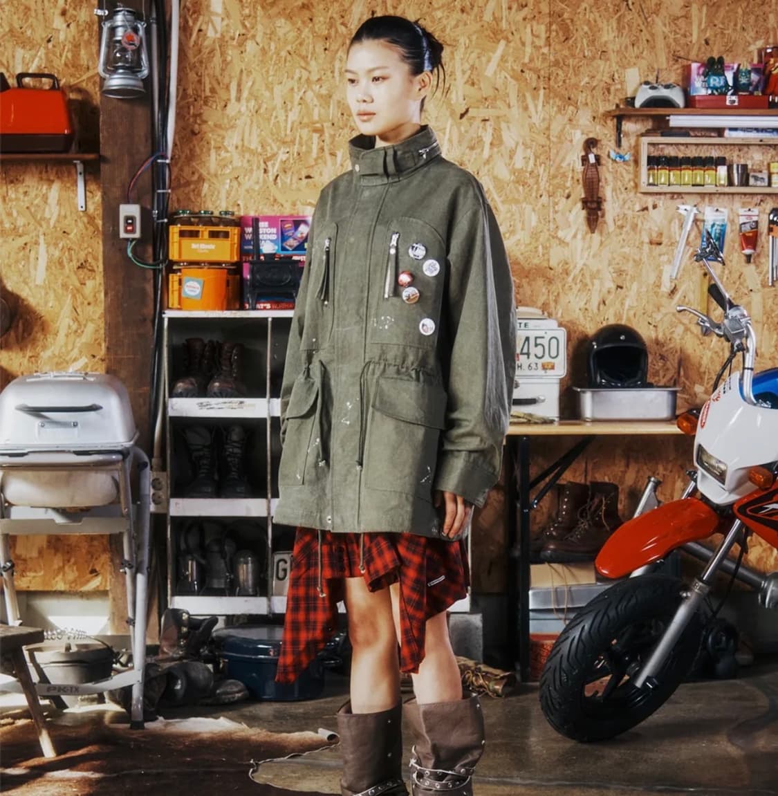 더바이닐 하우스 야상 자켓 M-65 FIELD JACKET KHAKI 상품이미지4