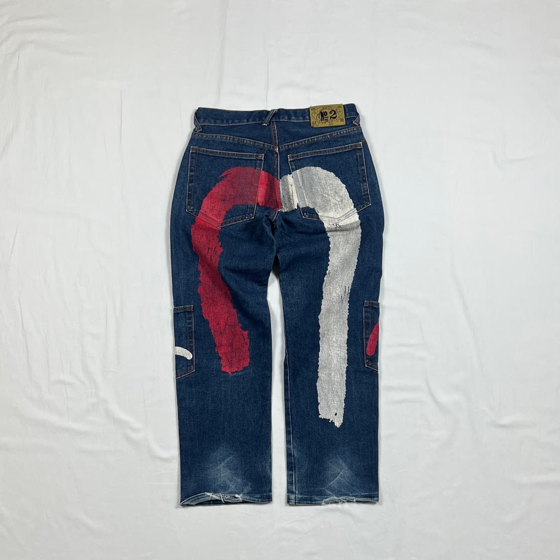 에비수 evisu 빅로고 멀티 포켓 데님팬츠 청바지 상품이미지1