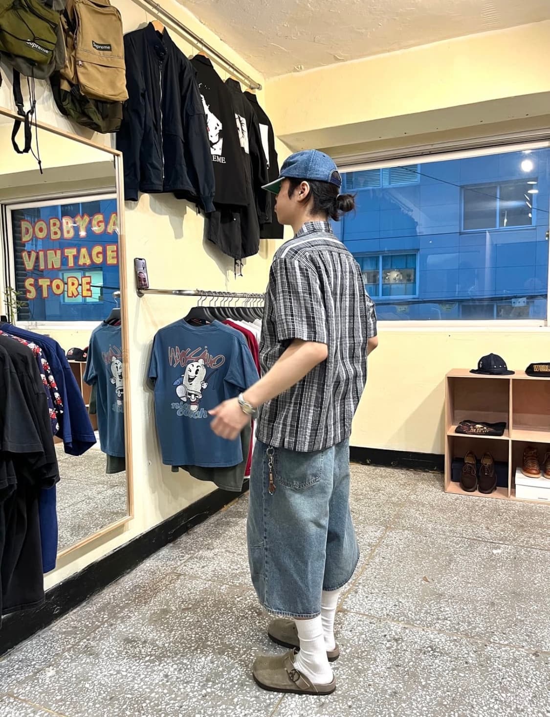 슈프림 메탈릭 체크셔츠 23SS 상품이미지3