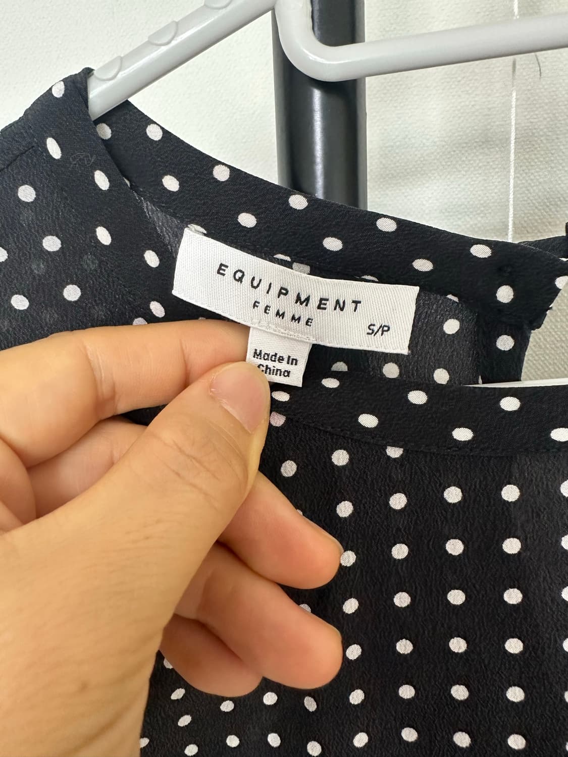 Equipment 이큅먼트   정품  도트 셔츠 실크 100% 원피스 S 상품이미지4