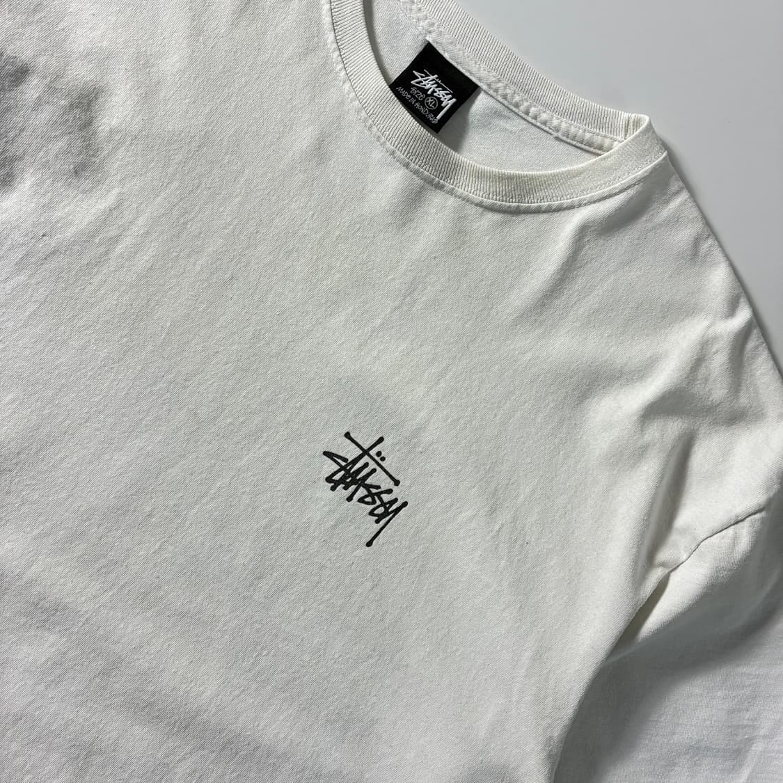 Stussy  스투시 베이직 스탁로고 화이트 반팔 티셔츠  상품이미지4