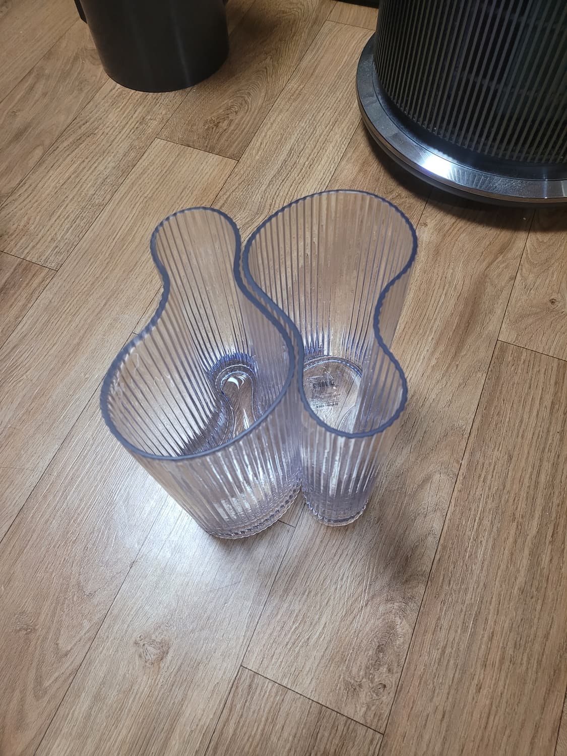 물결무늬 투명 유리화병 2개 상품이미지2