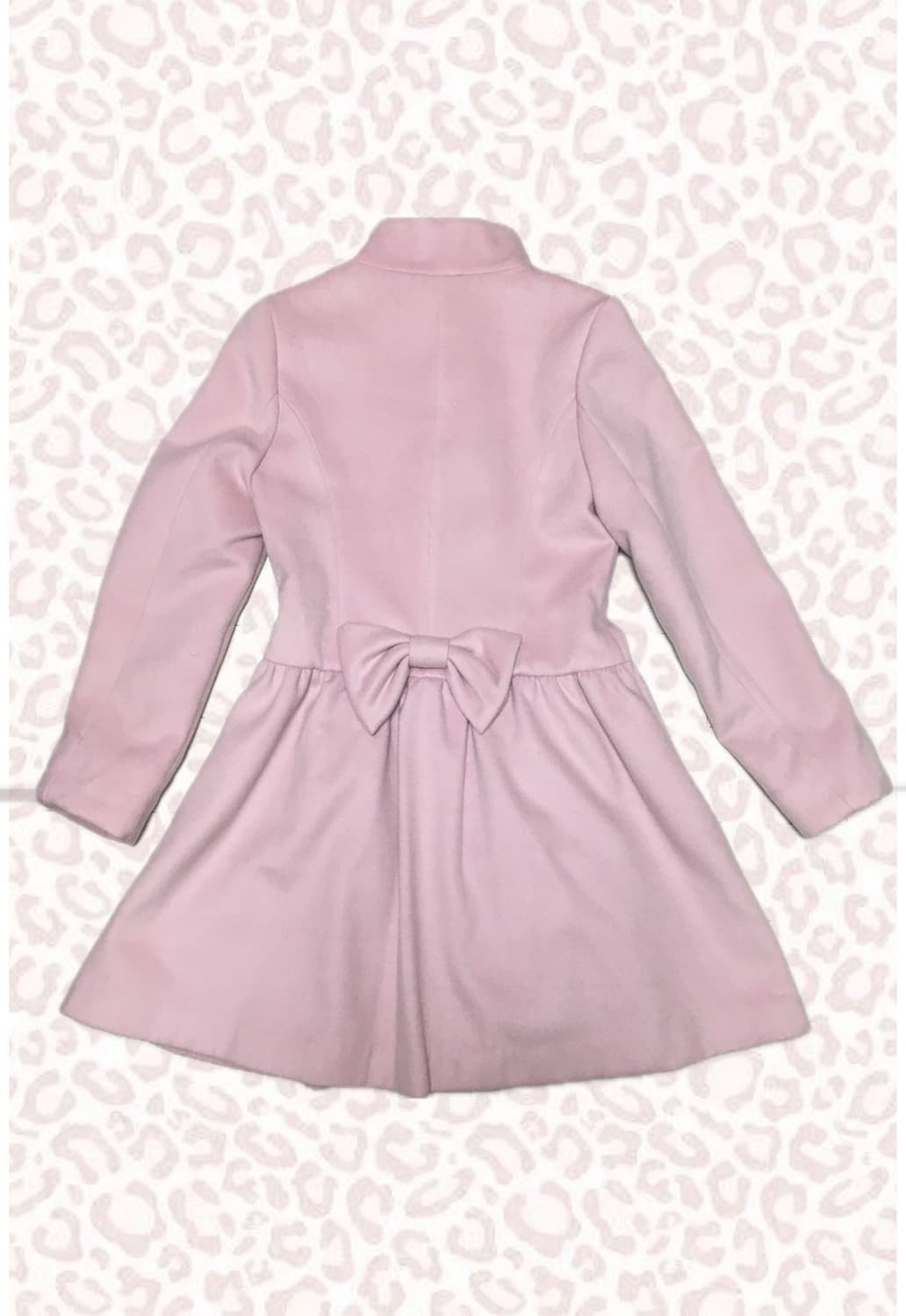 나나 하치깔 히메 갸루 핑크 호피 백리본 코트 🎀🗝️ 상품이미지2