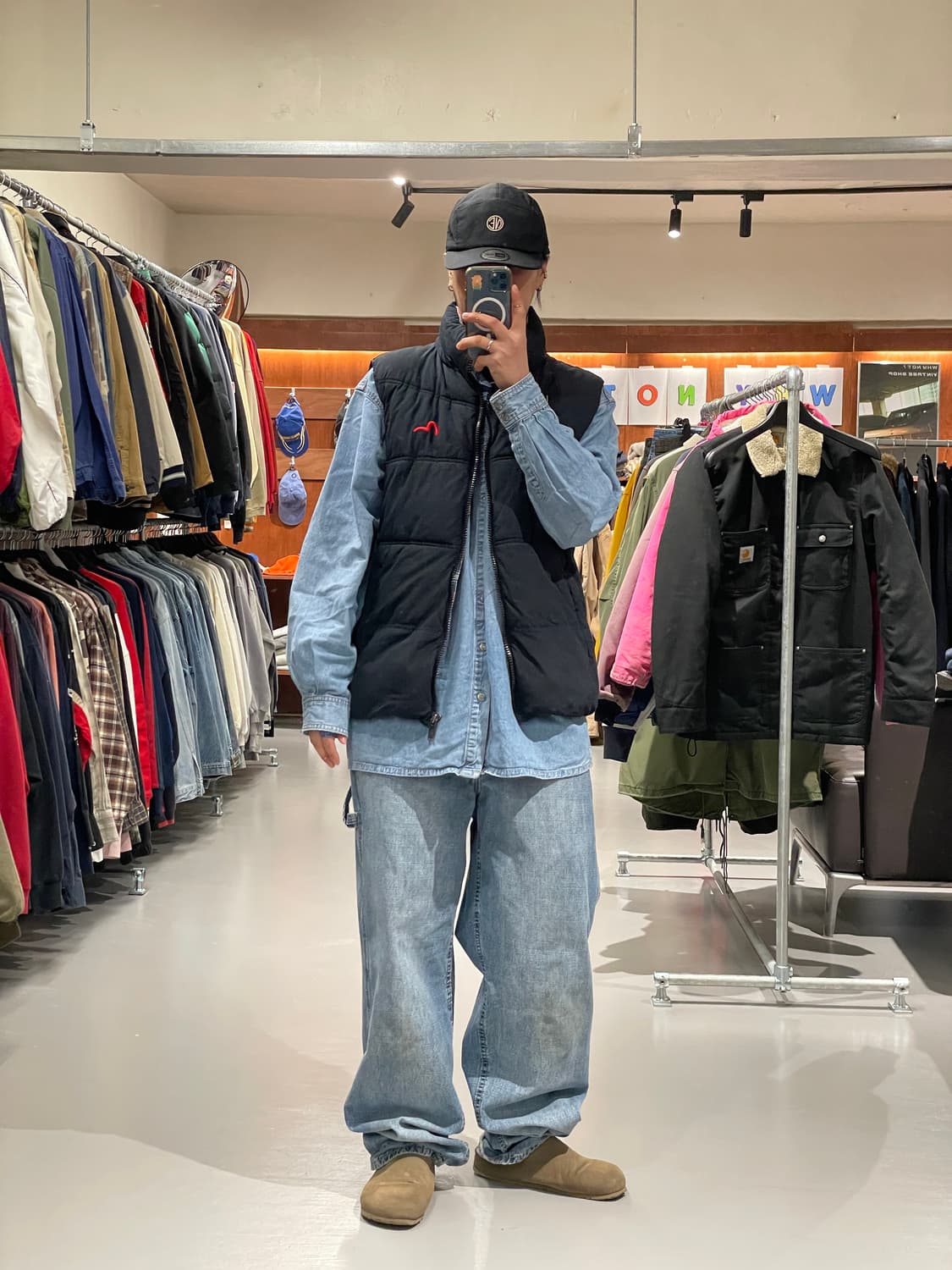 에비수 올드스쿨 패딩 조끼   상품이미지2