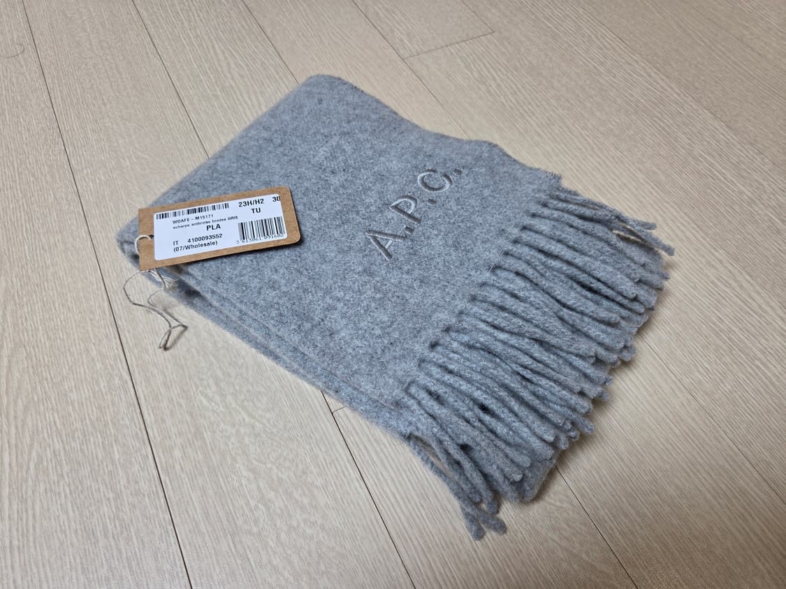 [정품] 아페쎄 24FW 버진울 그레이 머플러 목도리 상품이미지1