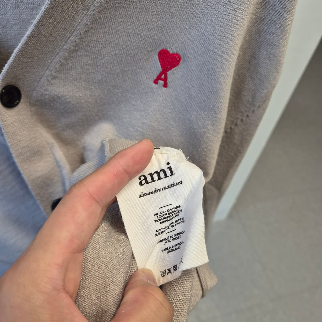 아미 라이트그레이 가디건  상품이미지5